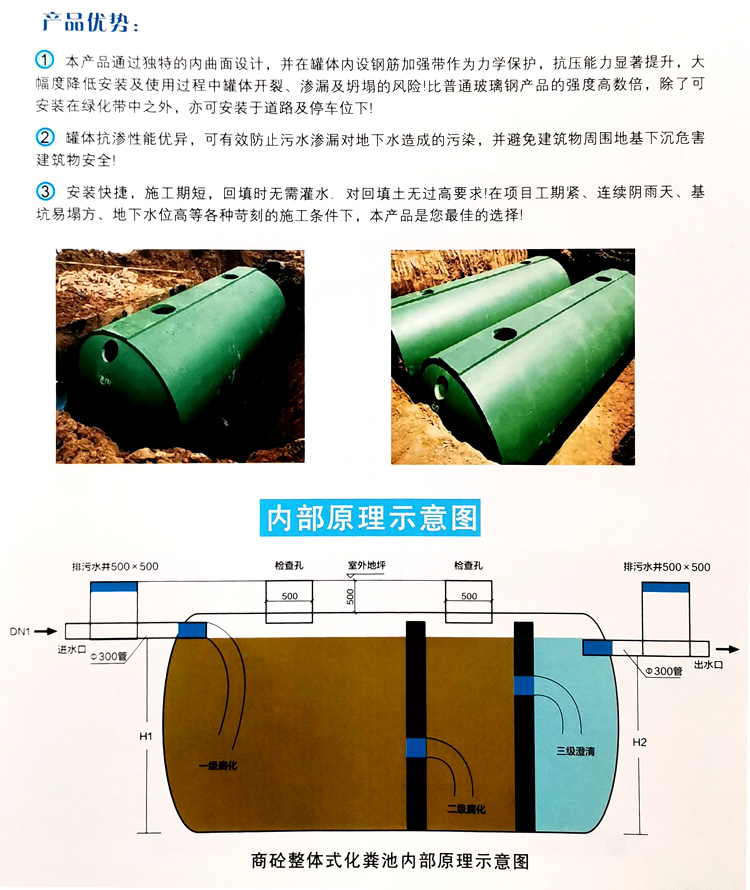 兴仁玻璃钢化粪池